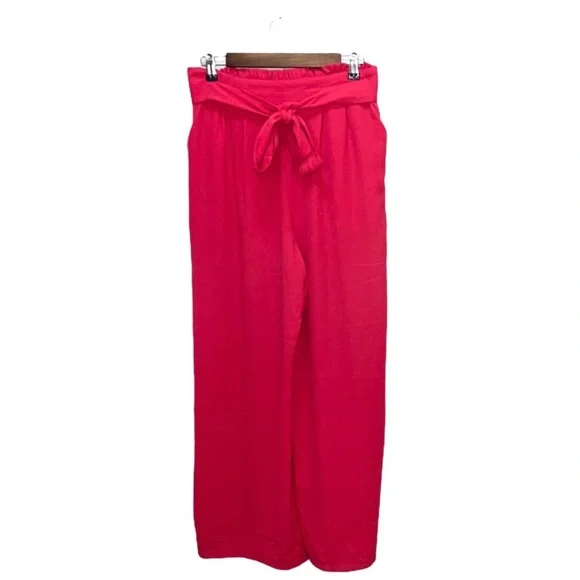 Ophelia Roe Coral Paperbag Lightweight Beach Pant Medium - Picture 2 of 6